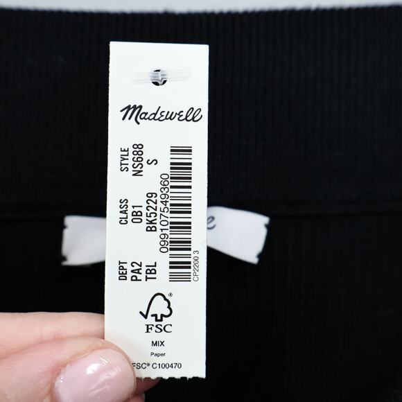 NWT Madewell Merino Wool Blend Pull-On Maxi Sweater Skirt True Black Size Small - Picture 11 of 11